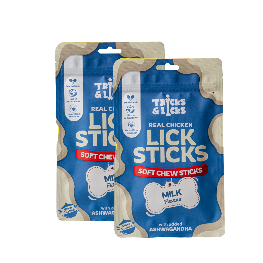 Lick Sticks Milk Soft & Chewy Dog Treats 70g