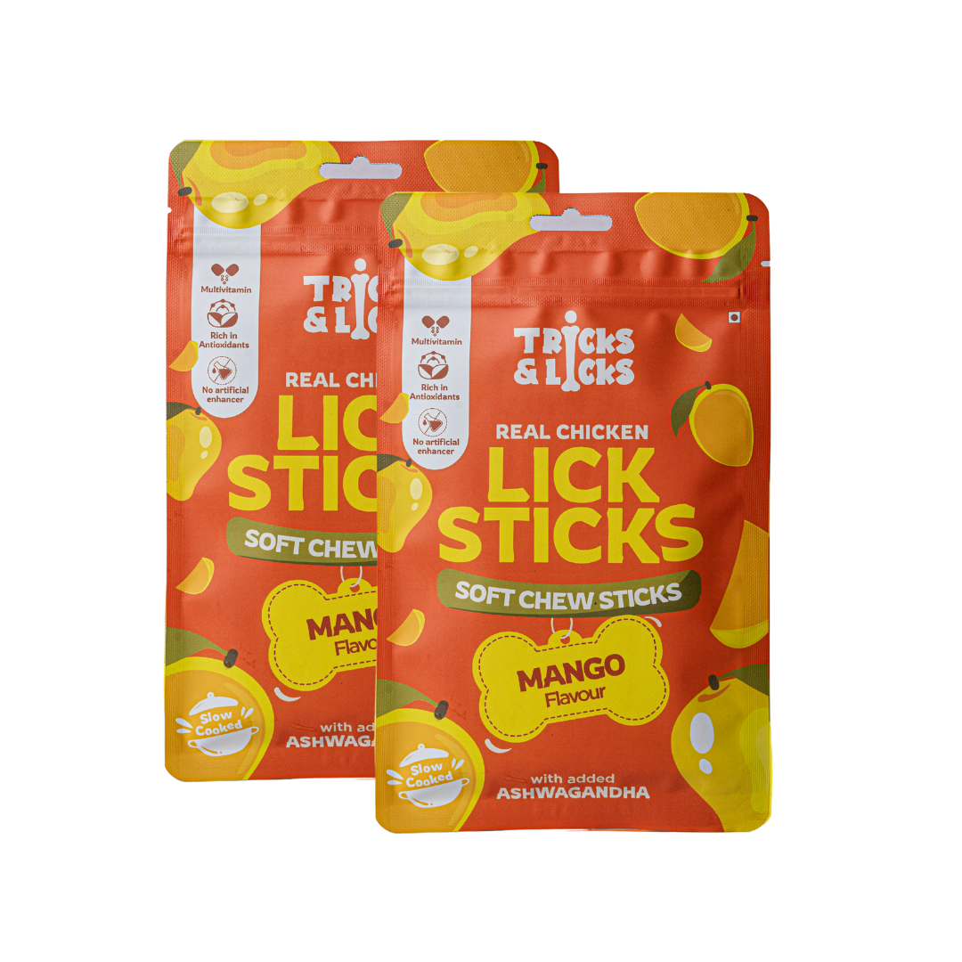 Lick Sticks Mango Soft & Chewy Dog Treats 70g