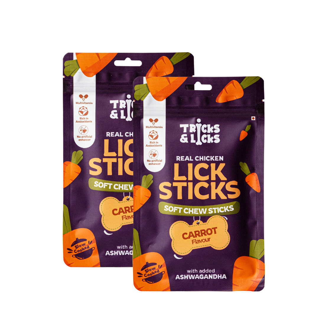 Lick Sticks Carrot Soft & Chewy Dog Treats 70g