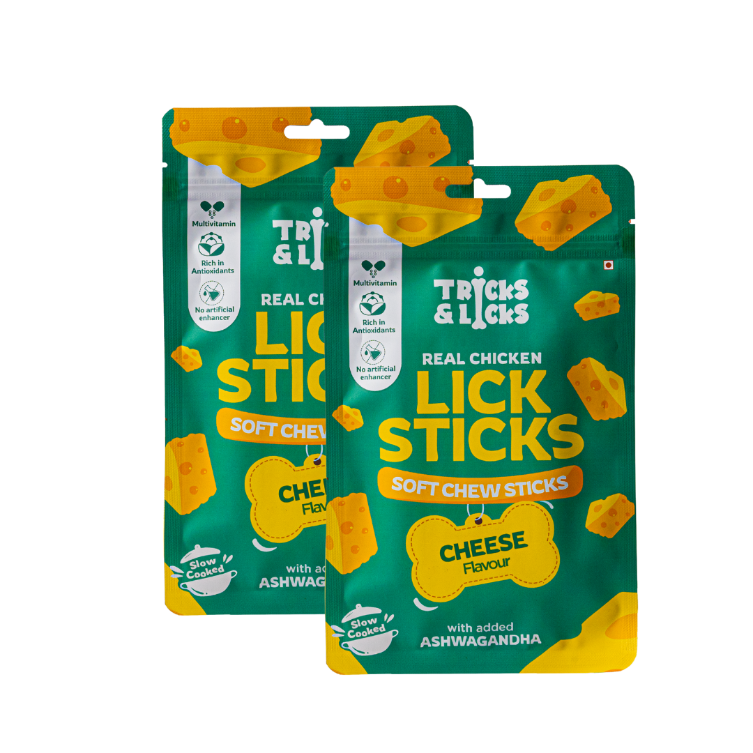 Lick Sticks Cheese Soft & Chewy Dog Treats 70g